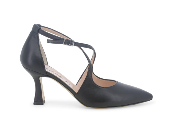 Melluso Décolleté Elegante con Cinturini Tomaia Pelle Nera E1631W-234885